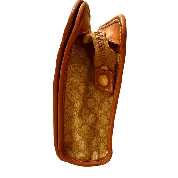 Celine Vintage Macadam Triomphe Canvas Leather Clutch - Picture 16 of 16